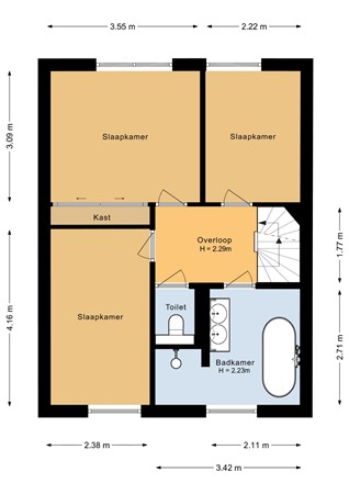 Floorplan - Oude Bocht 18, 3752 DH Bunschoten-Spakenburg